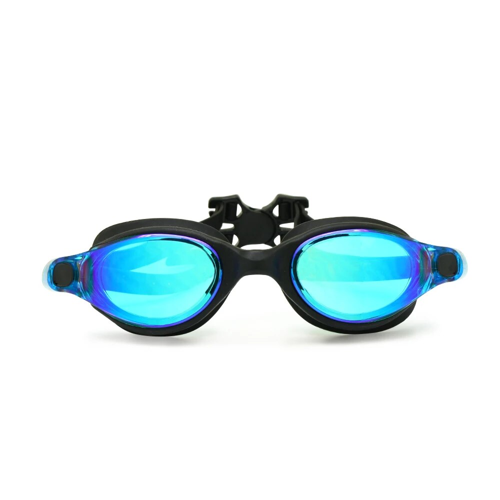 Swimming Goggles Wide Vision Anti-fog Anti-UVA/UVB Indoor Outdoor Sea Diving Pool Swim Glasses with Ear Plugs