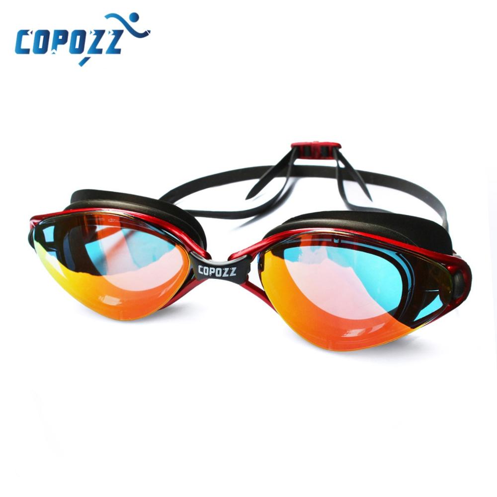 Copozz Professional Goggles Anti-Fog UV Protection Adjustable Swimming Goggles Men Women Waterproof silicone glasses Eyewear