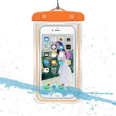 3.5-6 Polegada bolsa de telefone à prova dwaterproof água deriva mergulho saco de natação luminosa subaquática saco seco caso capa para telefone esportes aquáticos piscina