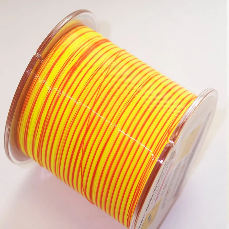 500m Semi-floating Fishing Line Monofilament Double Color Rock Fishing-Line Resistance Jack Sea Pole Fishing Accessories Tools