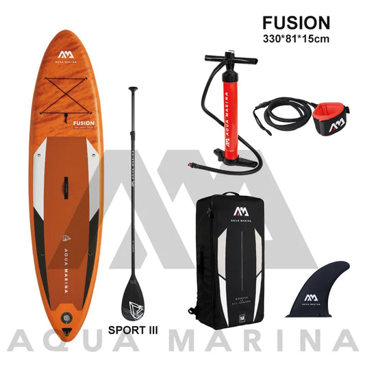 Aqua marina novo tamanho 330*81*15cm prancha de surf inflável 2021 fusão stand up paddle prancha de surf esporte aquático sup board isup