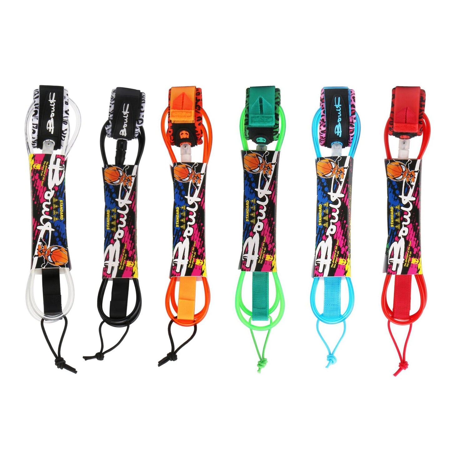 12/10/8/6 Surf Leash Surfboard Leash Premium SUP Surf Leg Rope Longboard Foot Rope With Ankle Cuff Surfing Accessories