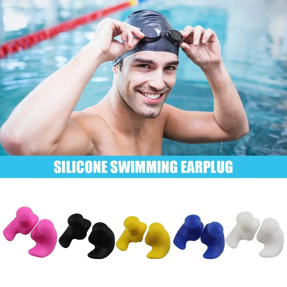 1/2 Pairs Earplugs Silicone Swimming Waterproof Ear Plugs Diving Surf Water Sport Swim Anti Noise Earplugs Swimming Accessories