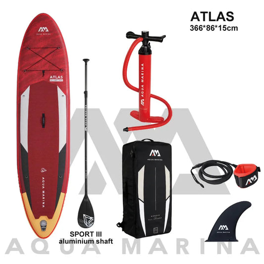 Aqua marina 366*86*15cm prancha de surf inflável stand up paddle prancha atlas surf esporte aquático sup board bote jangada