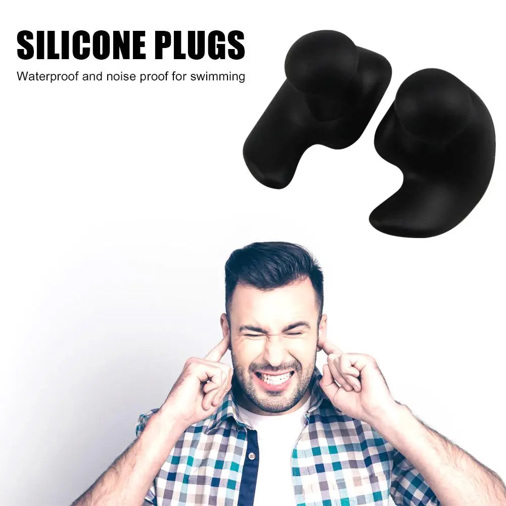 1/2 Pairs Earplugs Silicone Swimming Waterproof Ear Plugs Diving Surf Water Sport Swim Anti Noise Earplugs Swimming Accessories