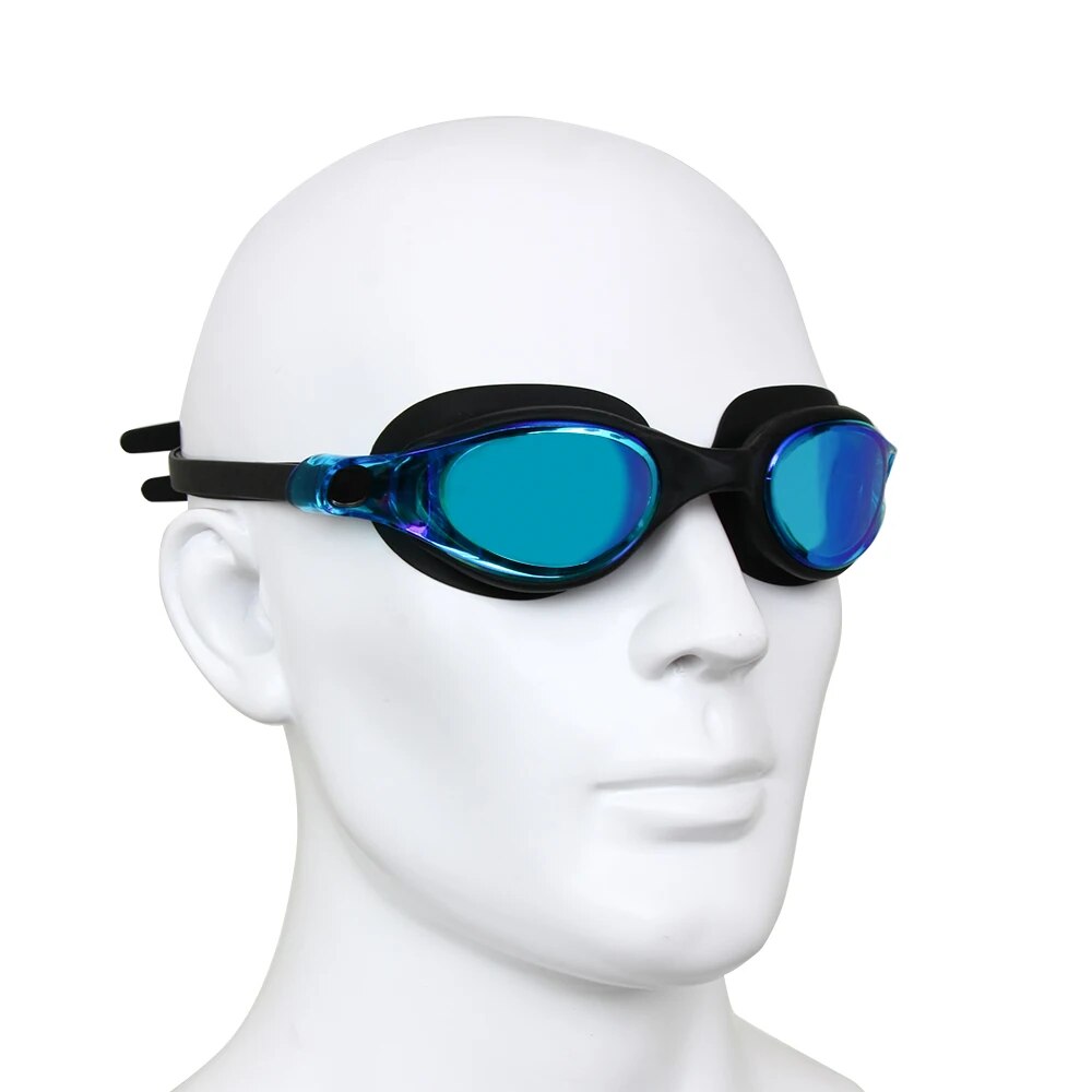 Swimming Goggles Wide Vision Anti-fog Anti-UVA/UVB Indoor Outdoor Sea Diving Pool Swim Glasses with Ear Plugs