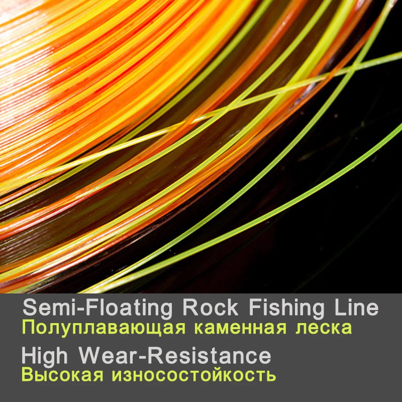 500m linha de pesca semi-flutuante monofilamento cor dupla rocha linha de pesca resistência jack mar pólo acessórios de pesca ferramentas
