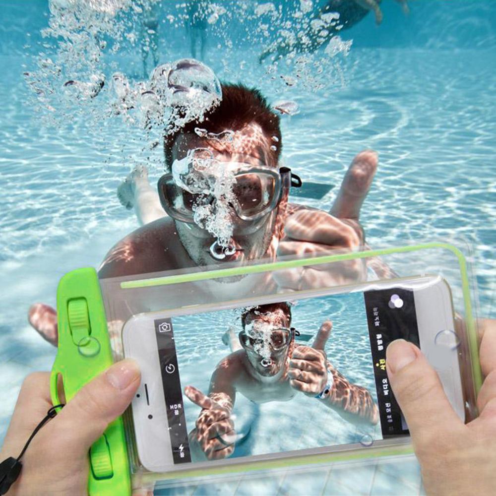 3.5-6 Polegada bolsa de telefone à prova dwaterproof água deriva mergulho saco de natação luminosa subaquática saco seco caso capa para telefone esportes aquáticos piscina