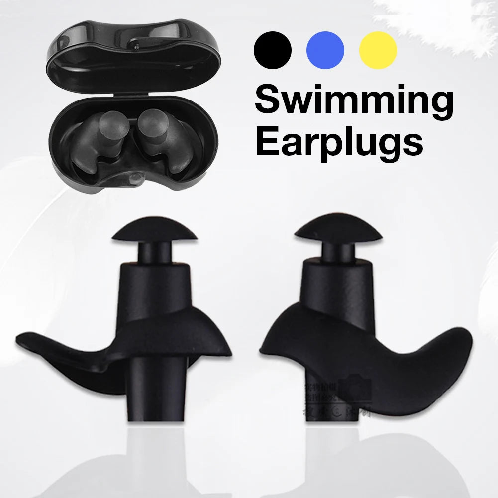 Tampões de ouvido para natação, à prova d'água, reutilizáveis, de silicone, para mergulho, esportes, para água, surf, banho, acessórios