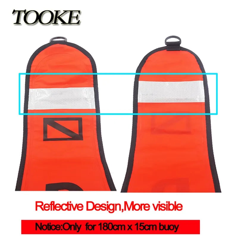 1.2m/1.5m/1.8m profissional de alta qualidade mergulho inflável segurança tubo sinal salsicha bóia superfície (smb) mergulhador abaixo