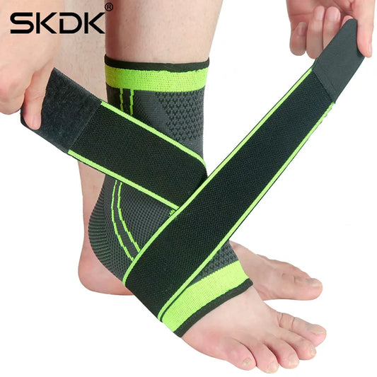 SKDK 1PC 3D Pressurized Bandage Ankle Support Wrist Sports Gym Badminton Ankle Brace Protector Foot Strap Sleeves Belt Elastic