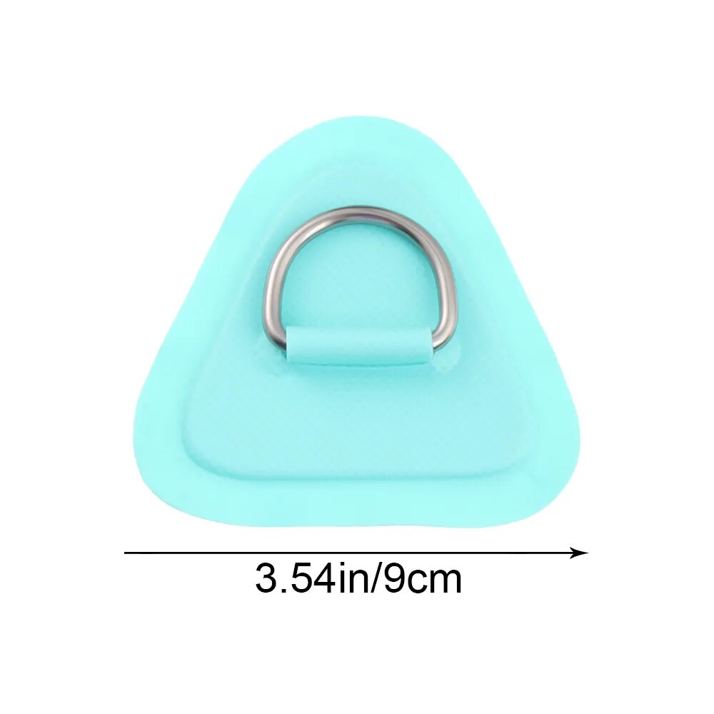 1PC Surfboard Dinghy Boat PVC Patch With Stainless Steel Triangle D Ring Pad/Patch Inflatable Boat Patch Canoe Deck Rigging Sup