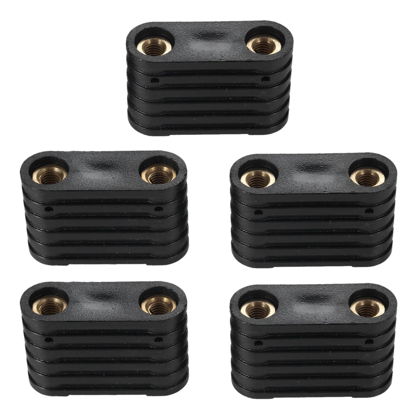 5Pcs Windsurfing Black Plastic SUP 2-hole Footstrap Insert Windsurf Board Footstrap Replacement Kit Surfboard Surfing Accessory