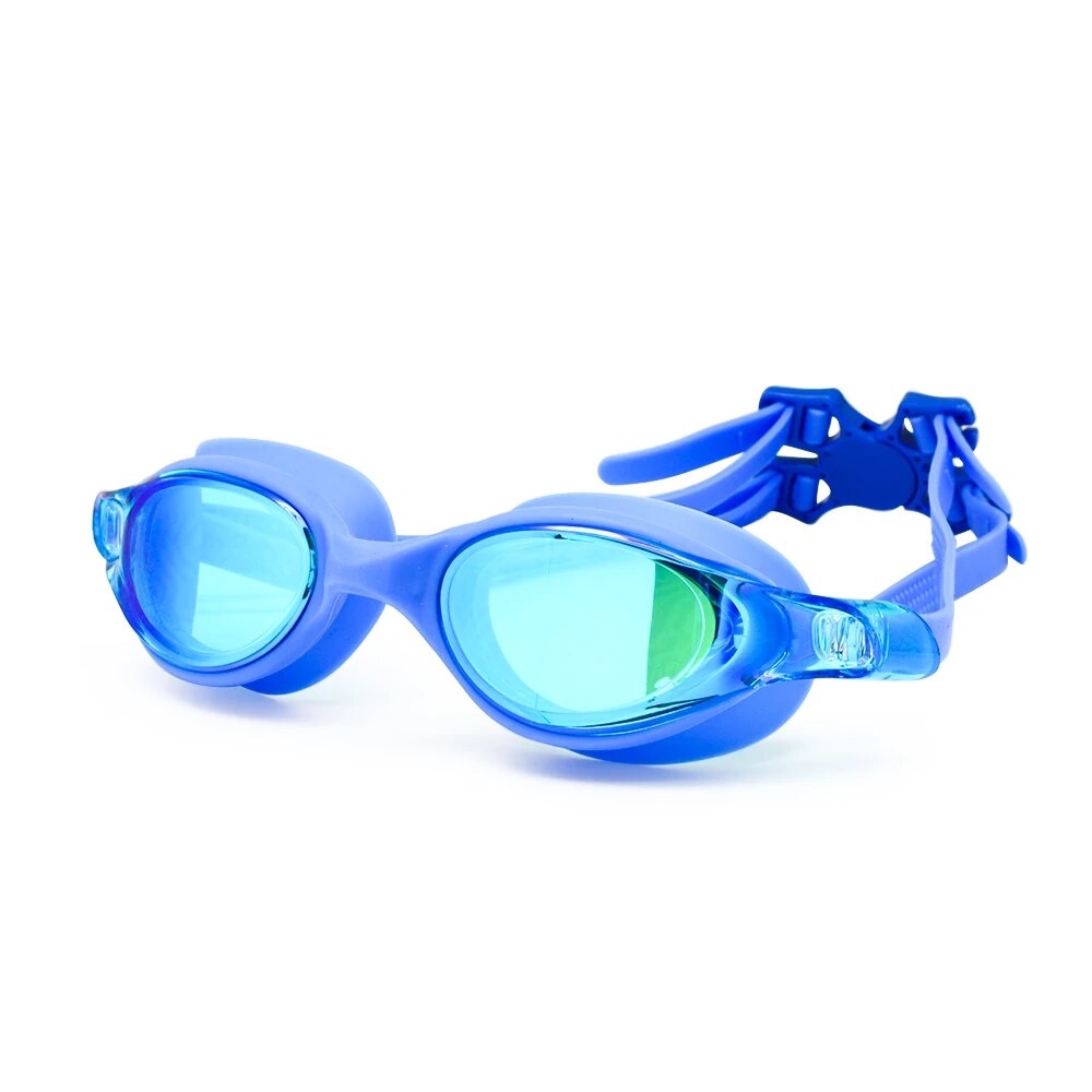 Swimming Goggles Wide Vision Anti-fog Anti-UVA/UVB Indoor Outdoor Sea Diving Pool Swim Glasses with Ear Plugs