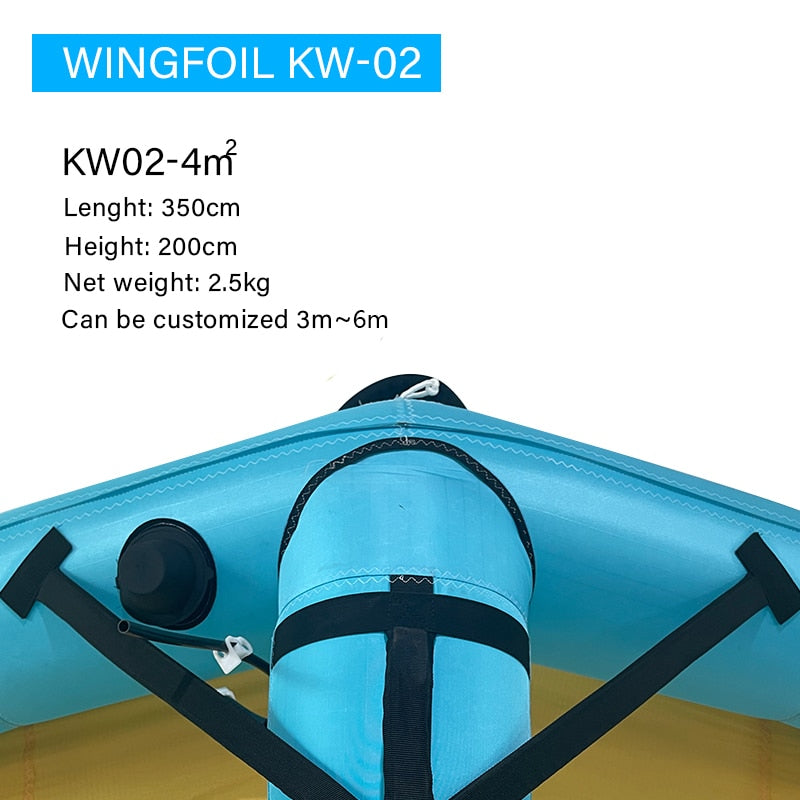 Wingfoil inflável portátil em forma de v, folha de asa, surf, windsurf, wingboard 4m/5m/6m