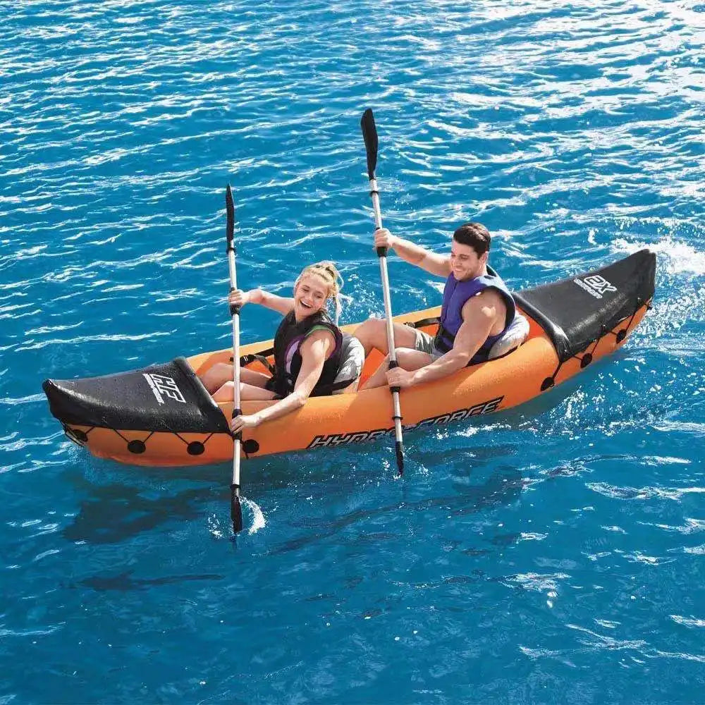 Selfree-barco de pesca de caiaque inflável esporte aquático portátil com bomba de remo e saco 2 pessoas tamanho 321x88 cm laranja 2023 gota