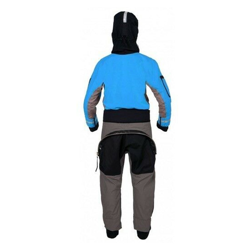 Women Expedition Hooded Front-entry Dry Suit with Zippered Sleeve Pockets Waterproof Fully Female Drysuit for Paddlers Surfing