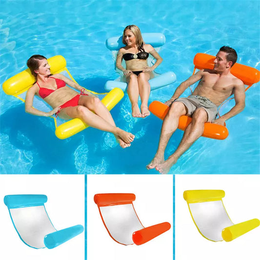 PVC Summer Inflatable Foldable Floating Row Swimming Pool Water Hammock Air Mattresses Bed Beach Water Sports Lounger Chair