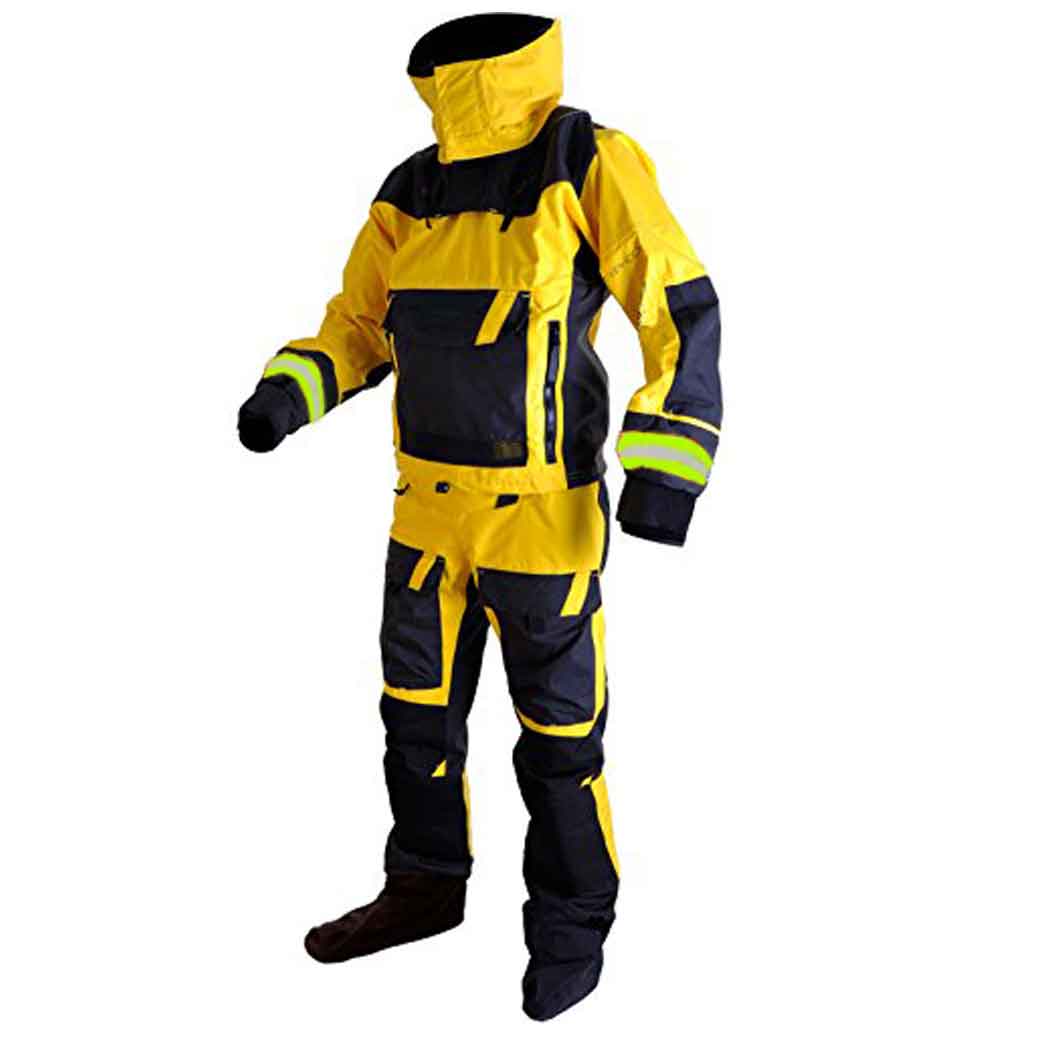 100% Waterproof Drysuit Immersion Research Dry Suit with Waterproof Zip Adjustable Storm Neck Collar and Reflective Wet Suit