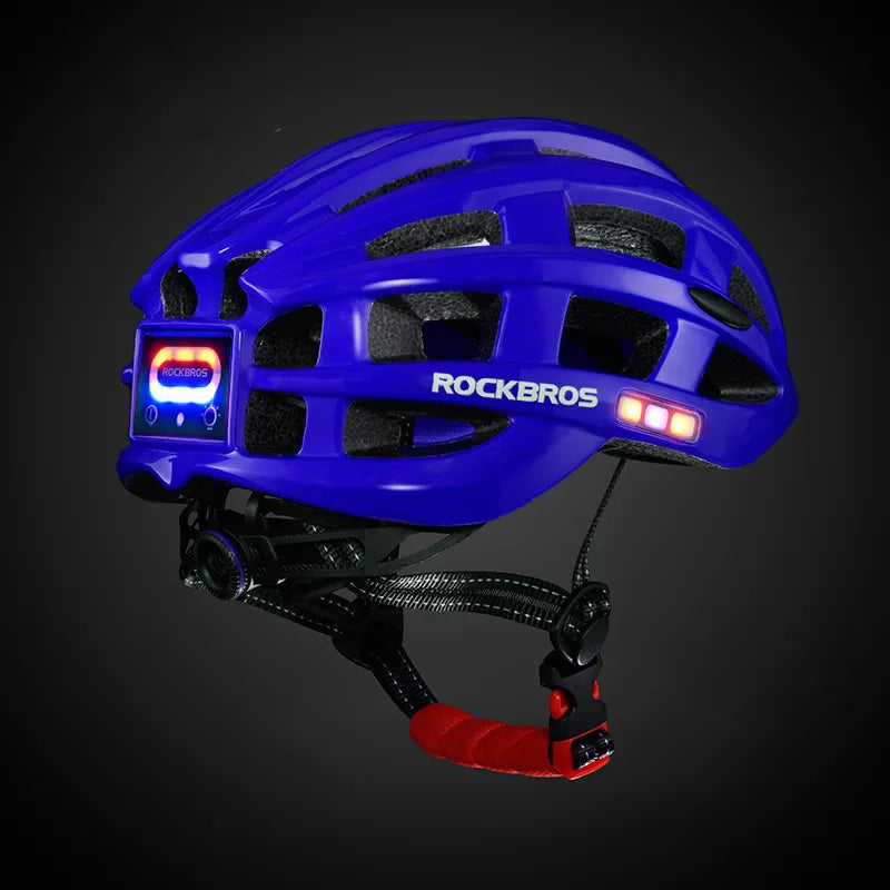 Rockbros capacete leve para bicicleta, à prova d'água, carregador usb, capacete de ciclismo moldado integralmente, acessórios para bicicleta de estrada e mtb