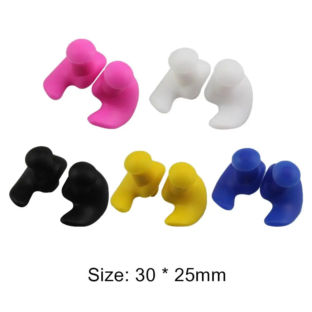 1/2 Pairs Earplugs Silicone Swimming Waterproof Ear Plugs Diving Surf Water Sport Swim Anti Noise Earplugs Swimming Accessories