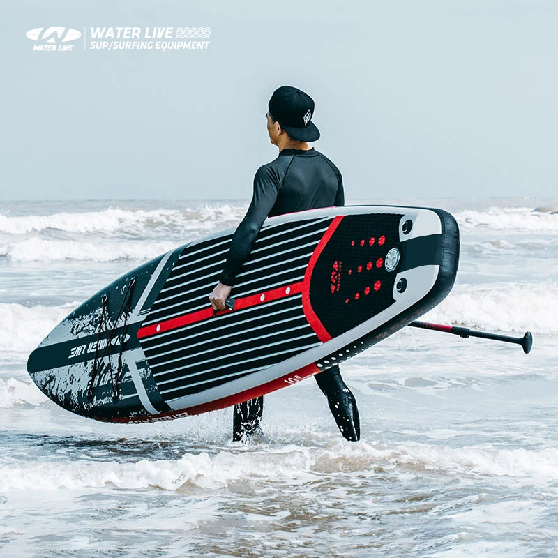 WATER LIVE King Force 10’6" Surfing Board Inflatable Paddle Board Aquatic Sports Stand Up Surfing Board Fishing Racing 10’ 6"x32