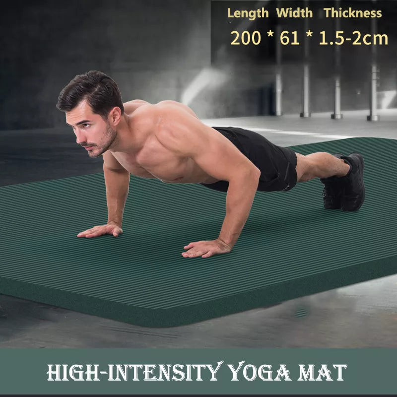 200cm 20mm de alta qualidade extra esporte grosso nbr antiderrapante esteiras yoga para fitness pilates ginásio casa fitness almofadas esportivas insípidas
