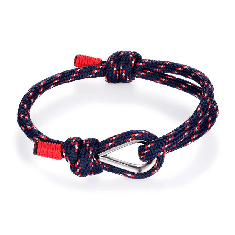 MKENDN New Arrival Sport Camping Parachute Navy Blue Paracord Men Women Nautical Survival Rope Chain Bracelet Outdoors Style