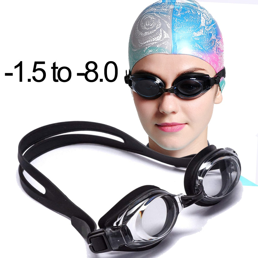 Swimming Goggles Myopia Professional Anti-fog UV Swimming Glasses Men Women Silicone Diopters Swim Sports Eyewear Optional Case