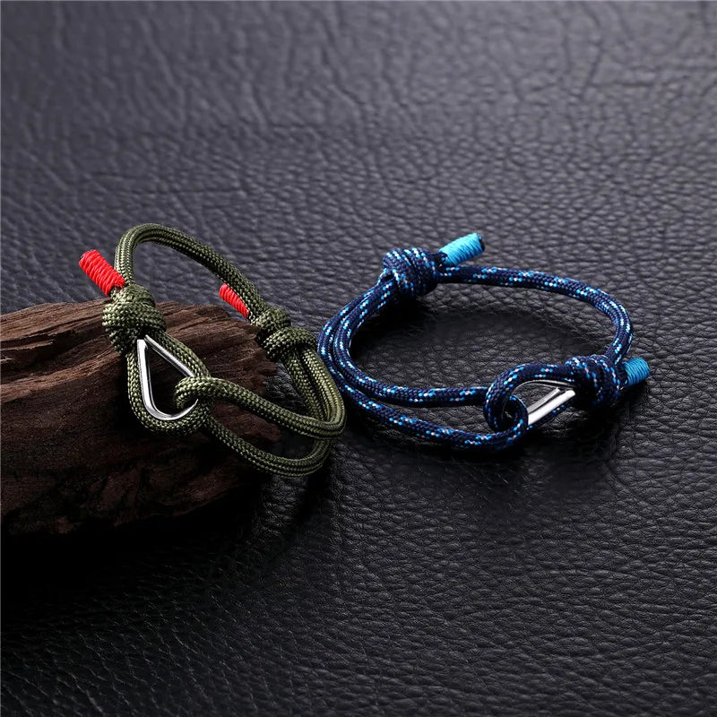 MKENDN New Arrival Sport Camping Parachute Navy Blue Paracord Men Women Nautical Survival Rope Chain Bracelet Outdoors Style