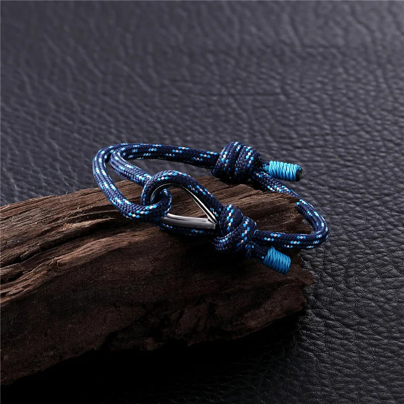 MKENDN New Arrival Sport Camping Parachute Navy Blue Paracord Men Women Nautical Survival Rope Chain Bracelet Outdoors Style