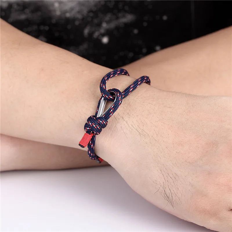 MKENDN New Arrival Sport Camping Parachute Navy Blue Paracord Men Women Nautical Survival Rope Chain Bracelet Outdoors Style