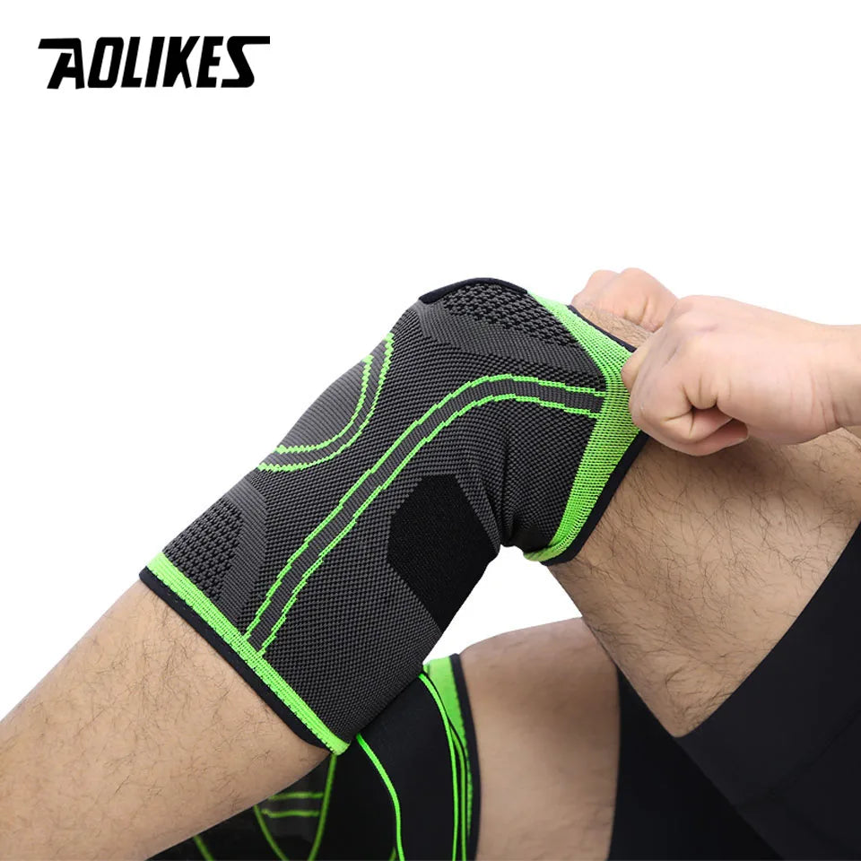 Aolikes 1 pçs suporte de joelho profissional proteção esportes joelheira respirável bandagem joelheira basquete tênis ciclismo