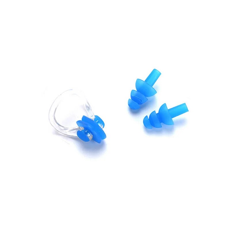 Adults Swimming Earplugs set Nose Clip For Swimming Silicone Ear Plug waterproof Protection case Diving Ear Plugs Dropshipping