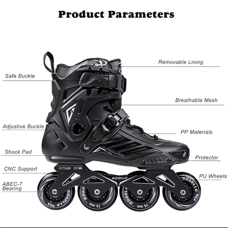 Patins de velocidade em linha sapatos hóquei patins tênis rolos mulheres homens patins para adultos patins inline profissional