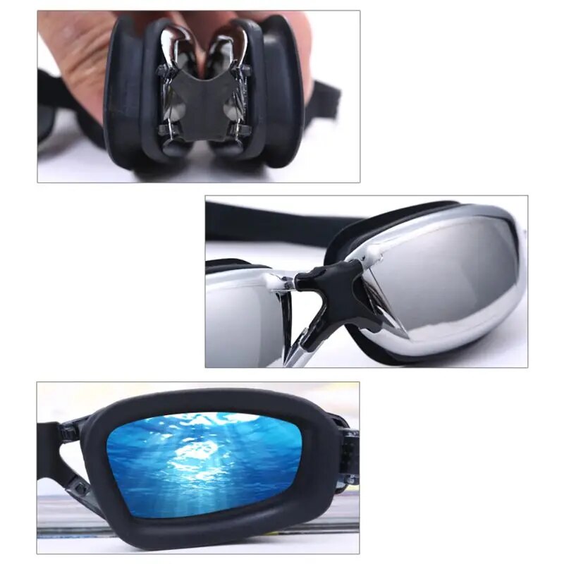 Antifog Swim Diving Water Goggles Glasses Swimming Adjustable Women Men Electroplating UV Waterproof Swimwear Eyewear