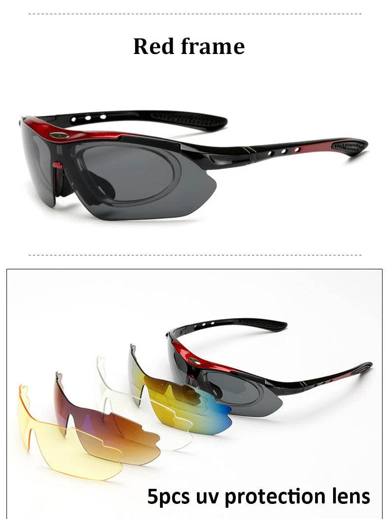 Goggle Sun Glasses Outdoor Sports Glasses Sunglasses Goggles Eyewear 5 Lens For Men Optical Frame For Myopia Hyperopia