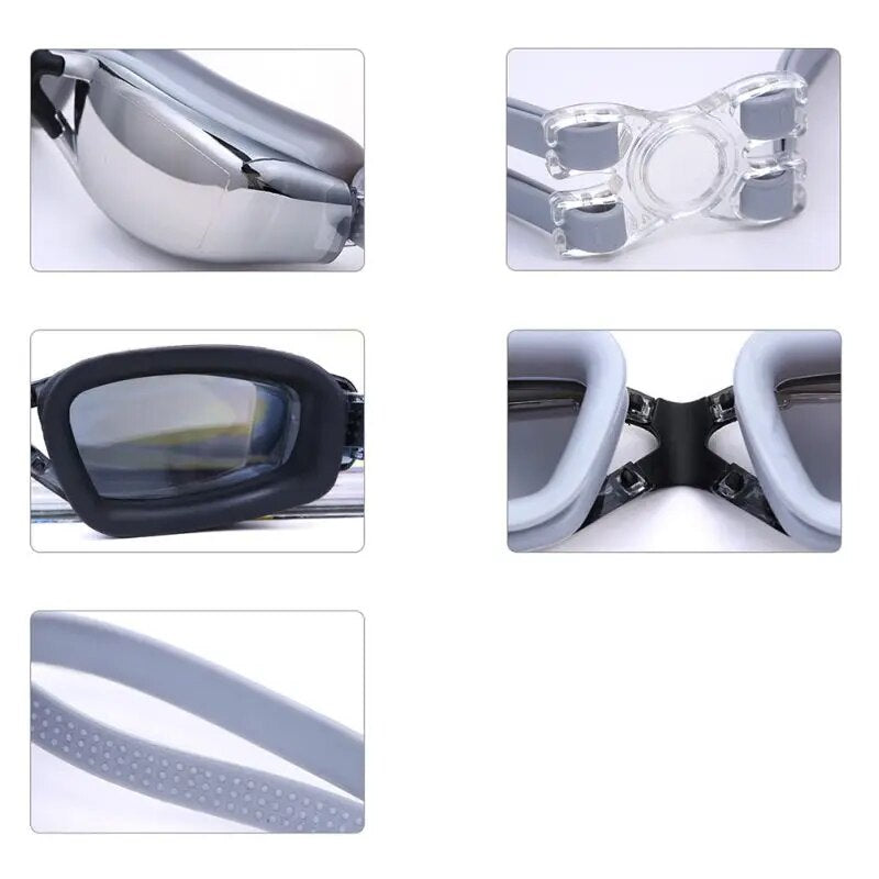 Antifog Swim Diving Water Goggles Glasses Swimming Adjustable Women Men Electroplating UV Waterproof Swimwear Eyewear