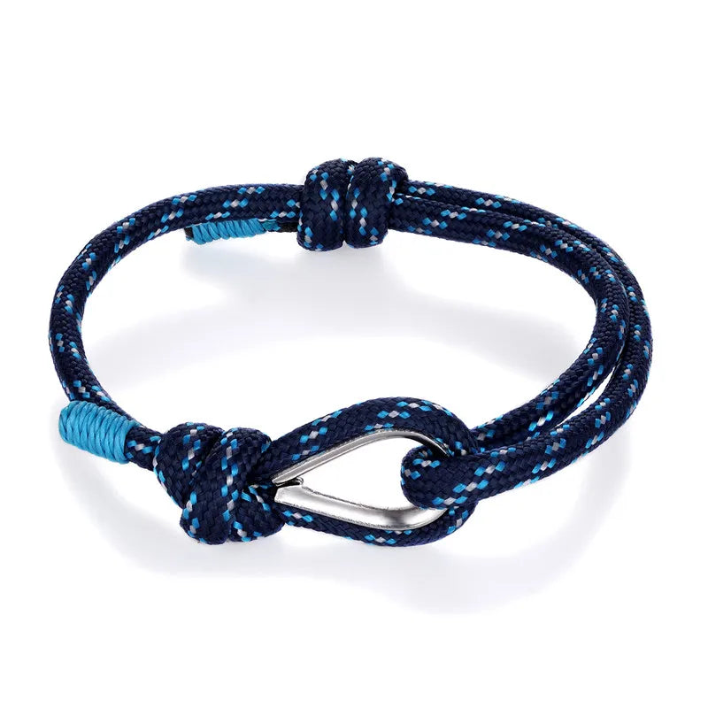 MKENDN New Arrival Sport Camping Parachute Navy Blue Paracord Men Women Nautical Survival Rope Chain Bracelet Outdoors Style