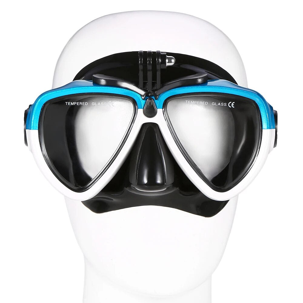 Lixada Professional Diving Mask Scuba Snorkel Swimming Goggles Dry Snorkel Tube Set Men Women Anti-fog Diving Goggles for Camera