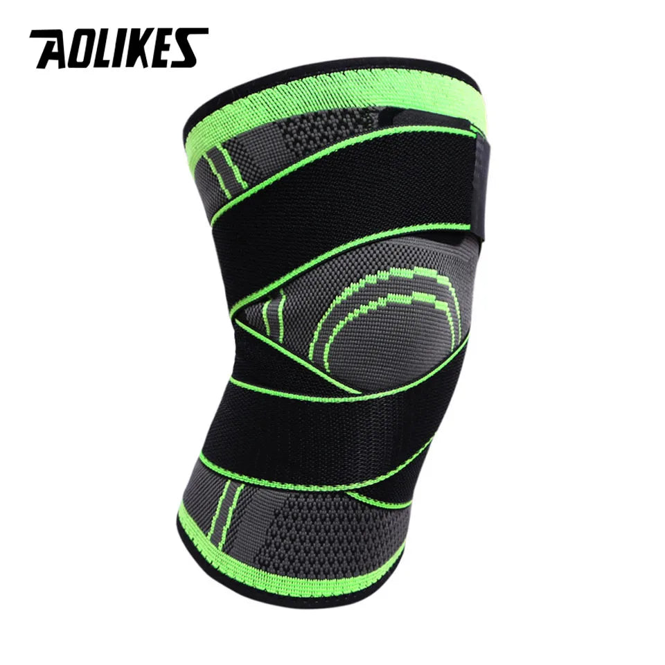 Aolikes 1 pçs suporte de joelho profissional proteção esportes joelheira respirável bandagem joelheira basquete tênis ciclismo