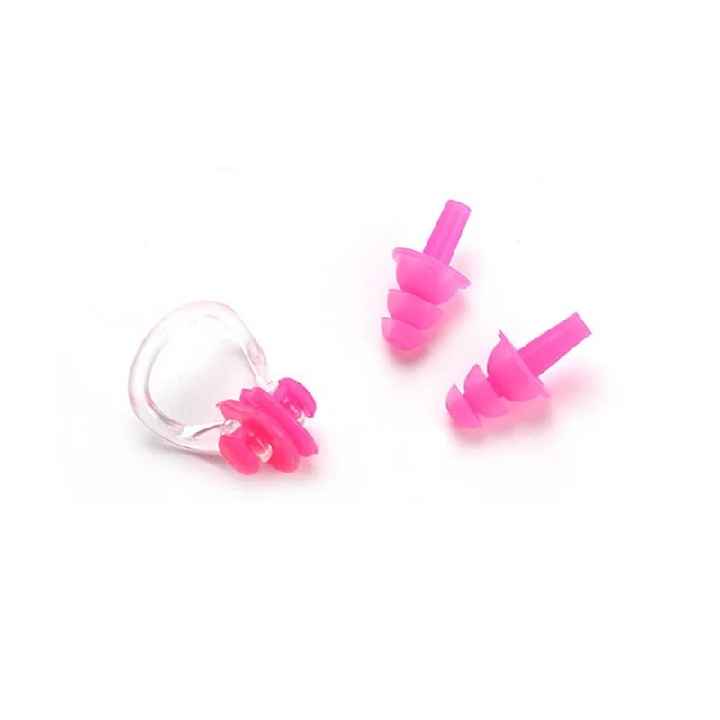 Adults Swimming Earplugs set Nose Clip For Swimming Silicone Ear Plug waterproof Protection case Diving Ear Plugs Dropshipping