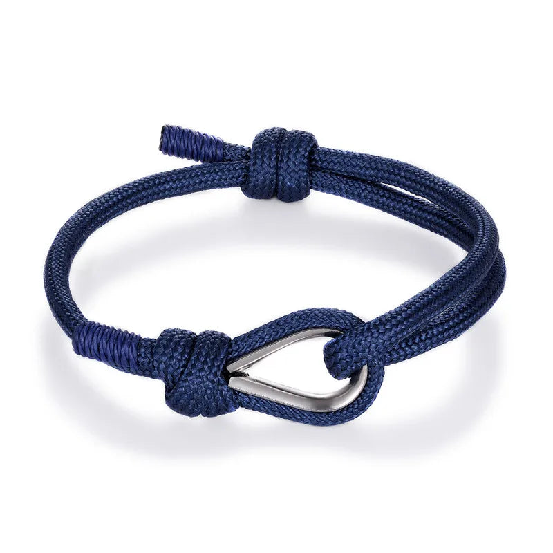 MKENDN New Arrival Sport Camping Parachute Navy Blue Paracord Men Women Nautical Survival Rope Chain Bracelet Outdoors Style