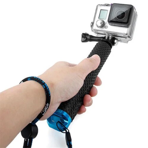 Bastão de selfie extensível para mergulho, surf, monopé, para gopro hero8 hero 7 6 hero5 4 3 + sjcam sj4000 yi 4k mijia, câmera de ação