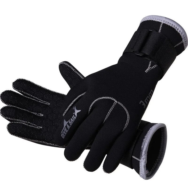 3mm Neoprene Diving Gloves High Quality Gloves for Swimming Keep Warm Swimming Diving Equipment Brand new Blue Dive Sail
