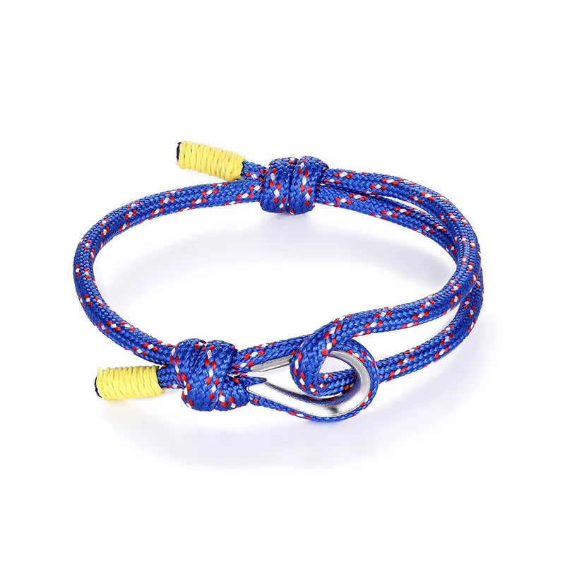 MKENDN New Arrival Sport Camping Parachute Navy Blue Paracord Men Women Nautical Survival Rope Chain Bracelet Outdoors Style