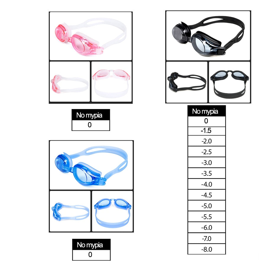 Swimming Goggles Myopia Professional Anti-fog UV Swimming Glasses Men Women Silicone Diopters Swim Sports Eyewear Optional Case