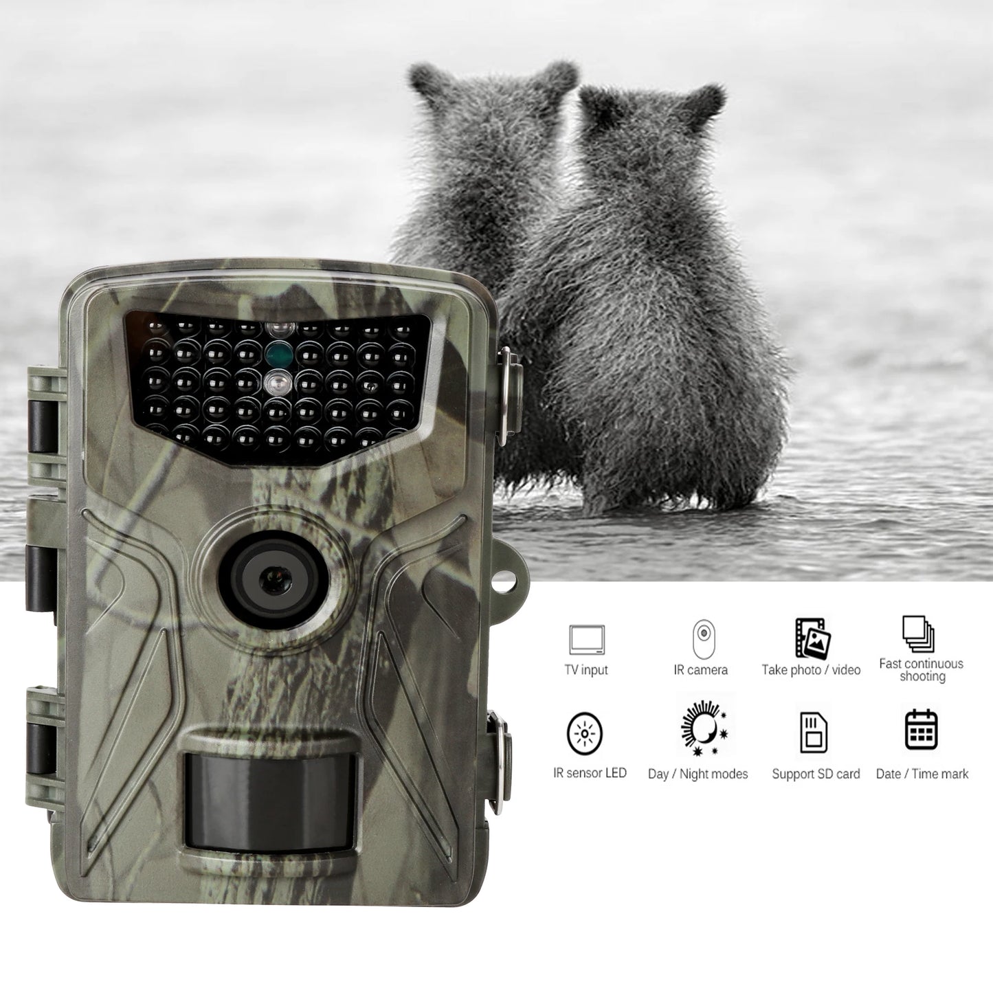 20MP 1080P Hunting Trail Camera Wildlife Tracking Surveillance HC804A Infrared Night Vision Wild Cameras Photo Traps