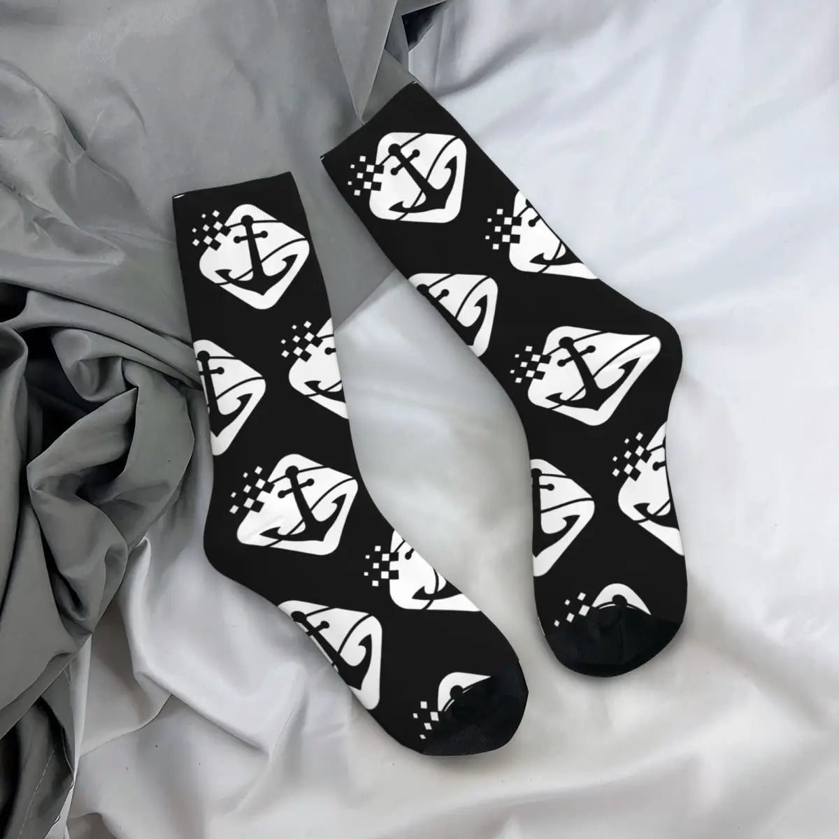 Crazy Female Socks Nautical Anchor I Love Boating Accessories Soft Sport Sock All Seasons