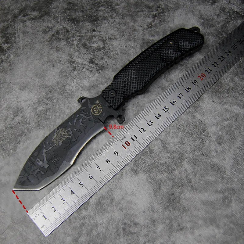 SR S016B ABS handle multifunctional outdoor straight knife Japanese style tactical knife diving hunting knife killing fish knife